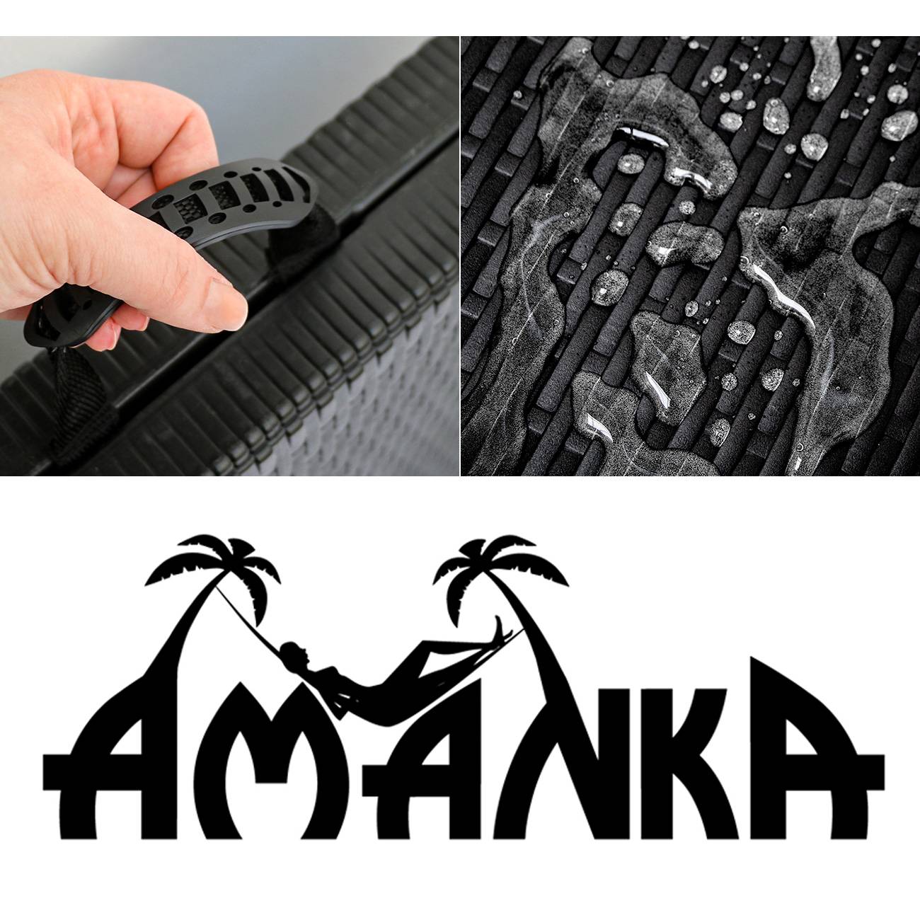 Wetterfeste Bierbank - Klappbar 184x30x43 - Rattan Look Kunststoff Bank Sitzbank