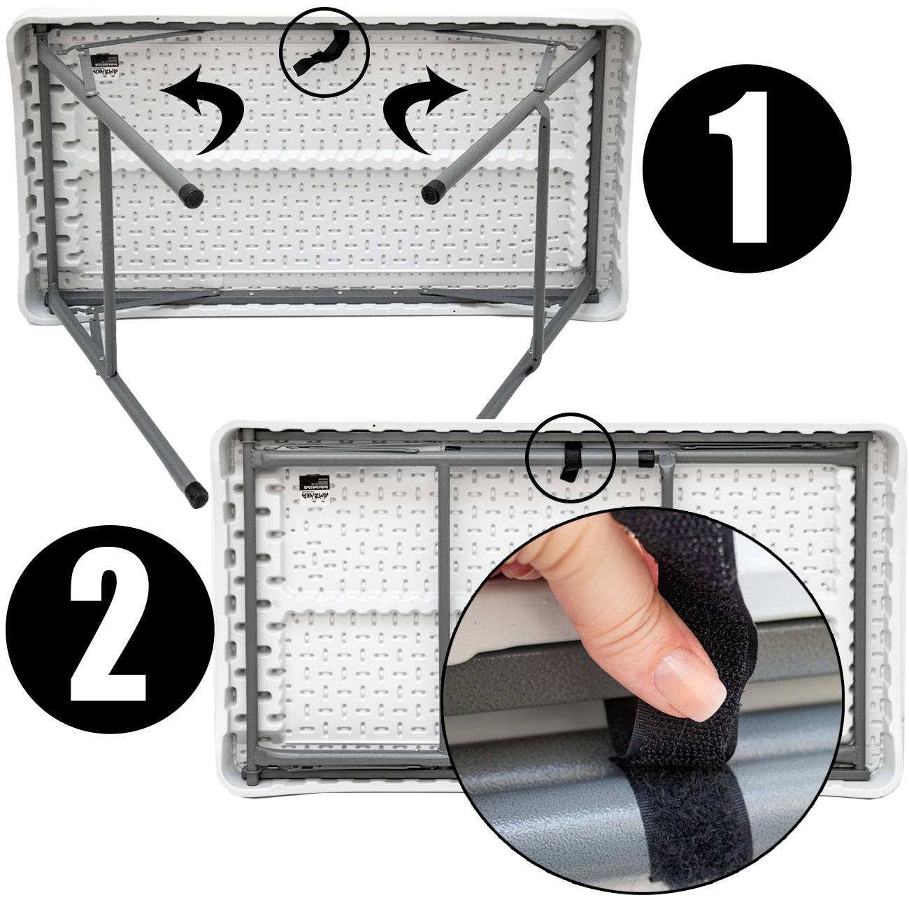 Bierzeltgarnitur für 4 Personen - 112 x 61 cm Bierbank Set - Tisch mit 2 Bänken