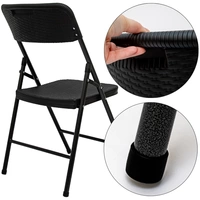 4 Klappstühle bis 150kg - 50x46x83,5 Balkonstuhl - Gartenstuhl in Rattan-Optik 4 Klappstühle bis 150kg - 50x46x83,5 Balkonstuhl - Gartenstuhl in Rattan-Optik