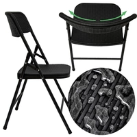 4 Klappstühle bis 150kg - 50x46x83,5 Balkonstuhl - Gartenstuhl in Rattan-Optik 4 Klappstühle bis 150kg - 50x46x83,5 Balkonstuhl - Gartenstuhl in Rattan-Optik