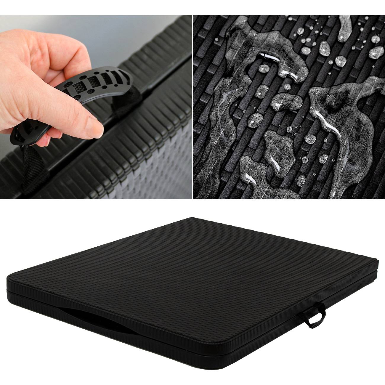 Gartentisch für 6 Personen - 180 x 74cm Klapptisch Rattan-Look Esstisch Klappbar