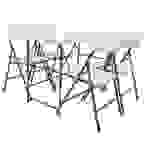Gartenmöbel Set Klappbar - 120cm Tisch mit 4 Stühlen Garten Essgruppe Sitzgruppe