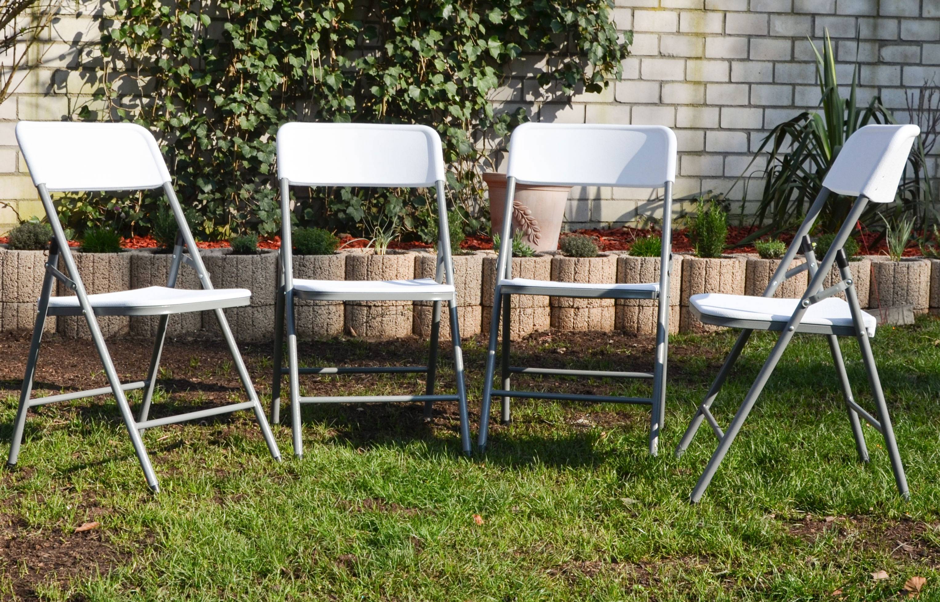 6 Klappstühle bis 150kg - 50x46x83,5 Balkonstuhl Klappbar Gartenstuhl Kunststoff