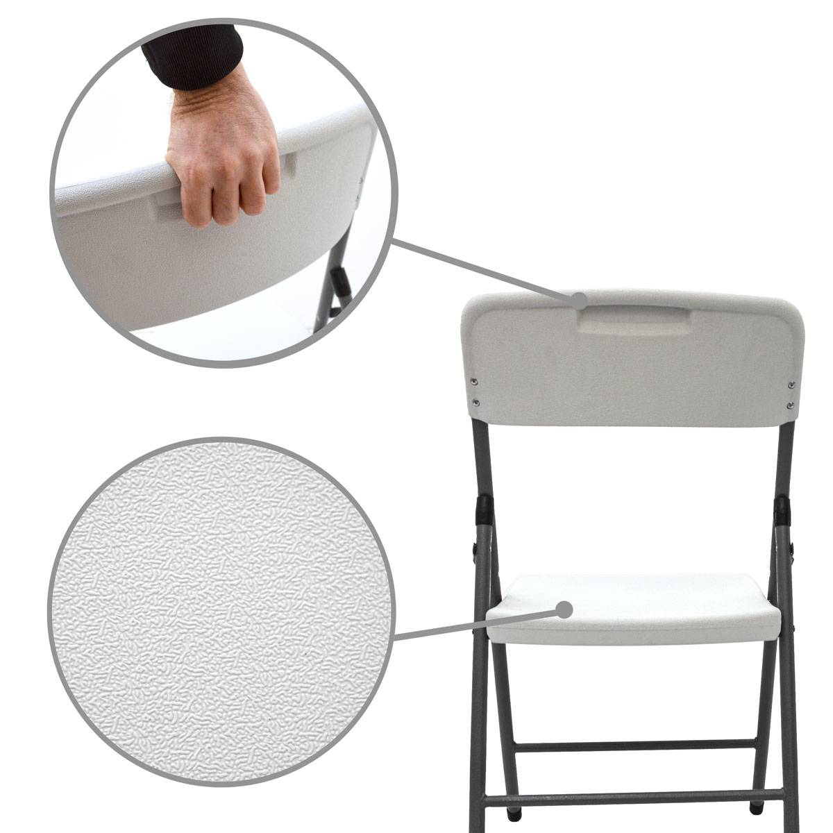 4 Klappstühle bis 150kg - 50x46x83,5 Balkonstuhl Klappbar Gartenstuhl Kunststoff