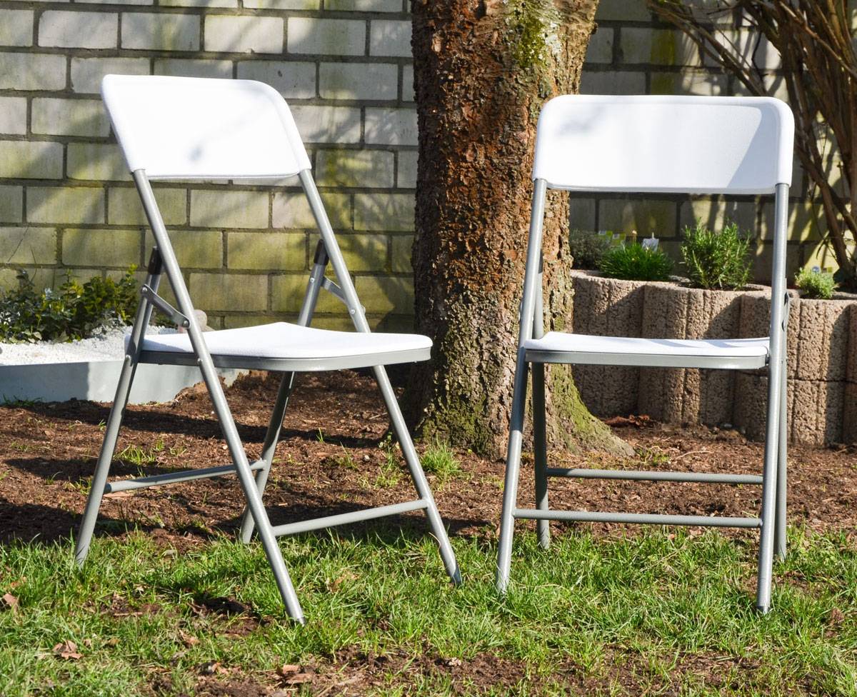 2 Klappstühle bis 150kg - 50x46x83,5 Gartenstuhl Klappbar Balkonstuhl Kunststoff