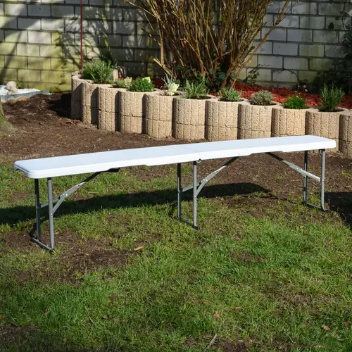 Kunststoff Bierbank - Klappbar 182x27x43 - Sitzbank - Gartenbank Camping Bank Kunststoff Bierbank - Klappbar 182x27x43 - Sitzbank - Gartenbank Camping Bank