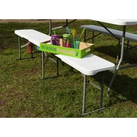 Kunststoff Bierbank - Klappbar 182x27x43 - Sitzbank - Gartenbank Camping Bank Kunststoff Bierbank - Klappbar 182x27x43 - Sitzbank - Gartenbank Camping Bank