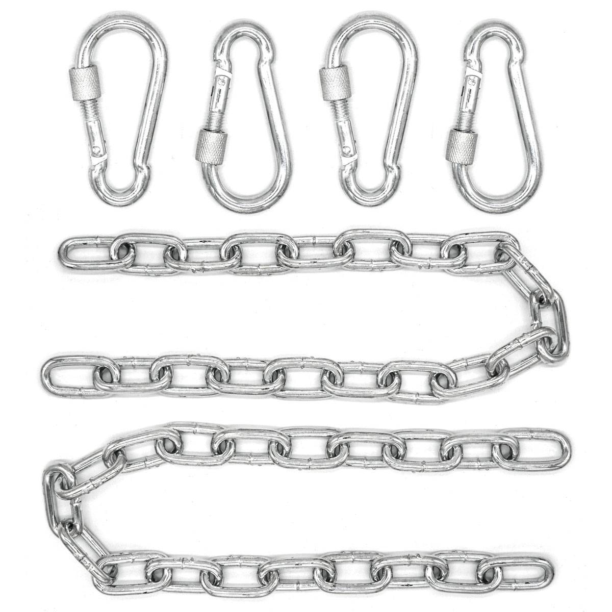 2 x 230kg Hängesessel Kette - 50cm Aufhängung 4 Karabiner - Schaukel Hängematte