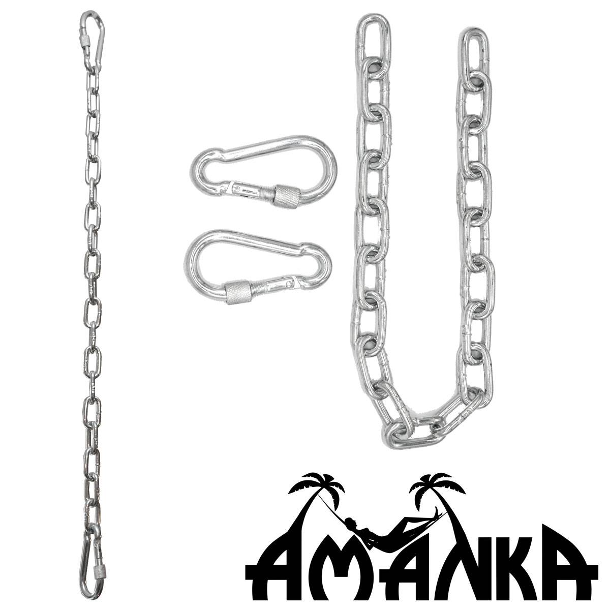 230 kg Hängesessel Kette 50 cm Aufhängung 2 Karabiner für Schaukel Hängematte