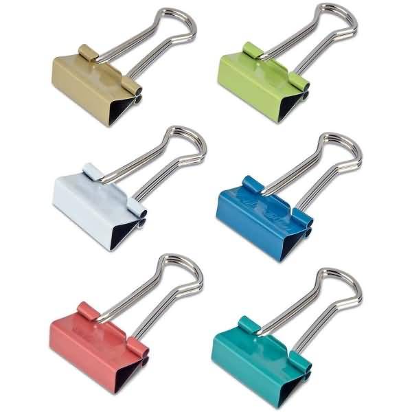 Foldbackklemmer Mauly 19mm Klemmdicke: 7mm colour mix VE=12 Stück