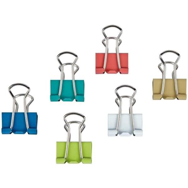 Foldbackklemmer Mauly 19mm Klemmdicke: 7mm colour mix VE=12 Stück