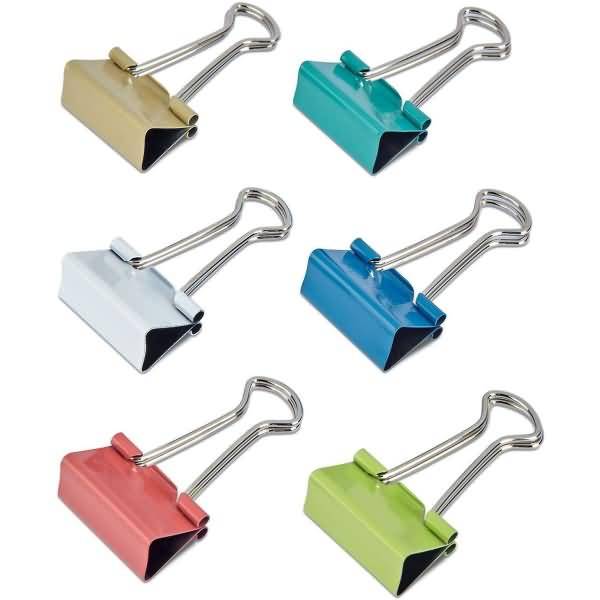 Foldbackklemmer Mauly 25mm Klemmdicke: 9mm colour mix VE=12 Stück