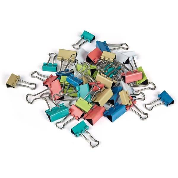 Foldbackklemmer Mauly SB-Verpackung verschiedene Größen colour mix VE=24 Stück