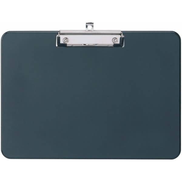 Schreibplatte A4 quer Kunststoff Bügelklemme schwarz