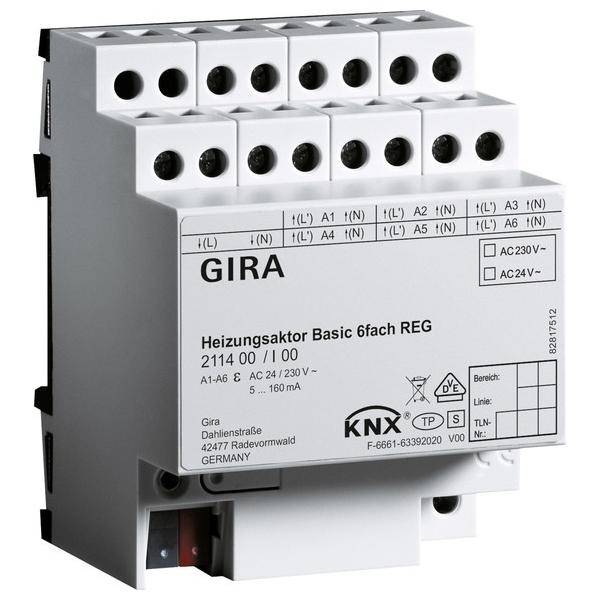 Gira Heizungsaktor 6f basic 211400