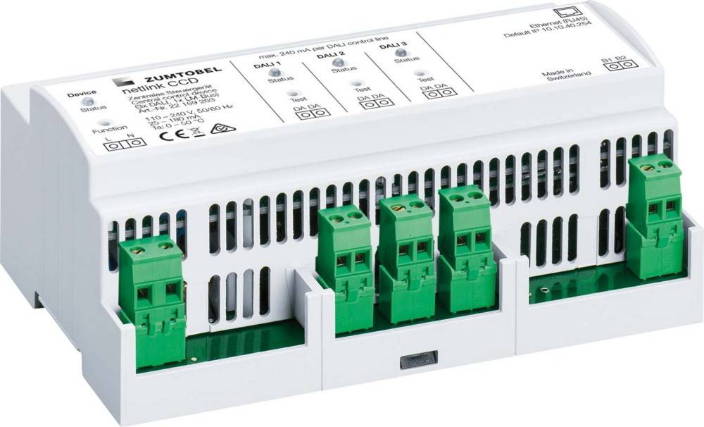 Zumtobel Group DALI Gateway Schaltschrank Netlink CCD