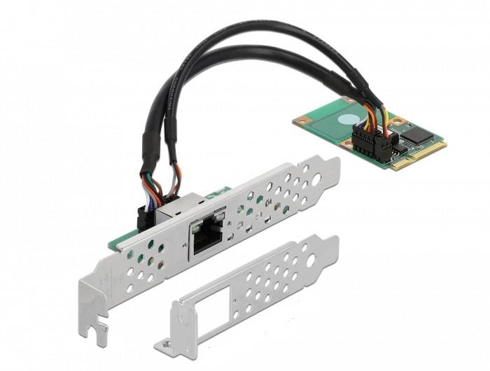 DeLOCK Mini PCIe I/O PCIe full size 1 x RJ45 Gigabit LAN