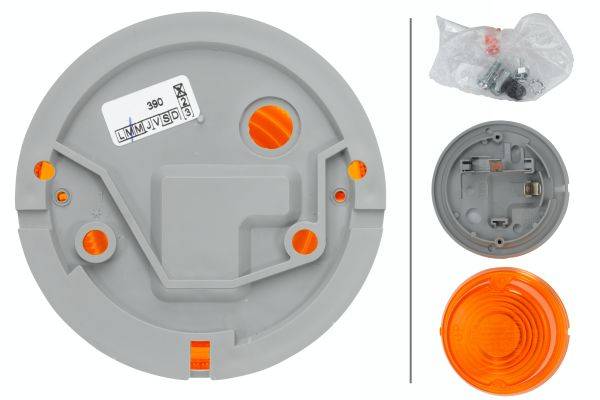 HELLA 2BA 001 259-611 Blinkleuchte - Anbau - Lichtscheibenfarbe: gelb - links/rechts