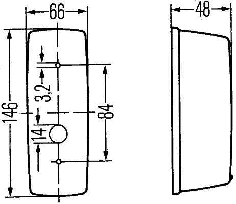 HELLA 2BA 001 277-021 Blinkleuchte - gelb - rechts/seitlicher Anbau/vorne rechts