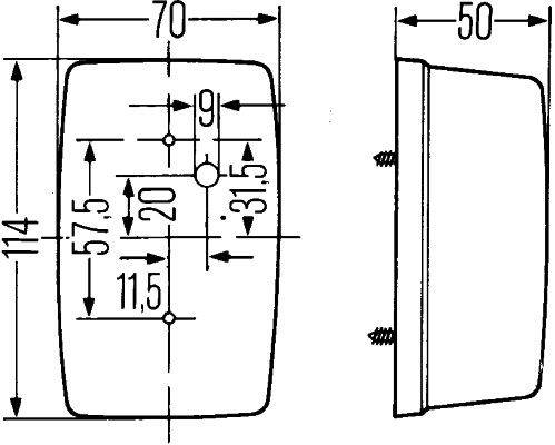 HELLA 2BA 002 324-001 Blinkleuchte - 12/24V - Anbau - Lichtscheibenfarbe: gelb - links/rechts/vorne