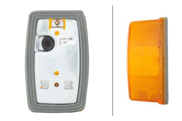 HELLA 2BA 002 324-011 Blinkleuchte - 12/24V - Anbau - Lichtscheibenfarbe: gelb - links/seitlicher An