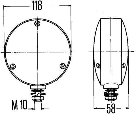 HELLA 2BA 003 022-021 Blinkleuchte - gelb - links/rechts/seitlicher Anbau/seitlicherEinbau/vorne