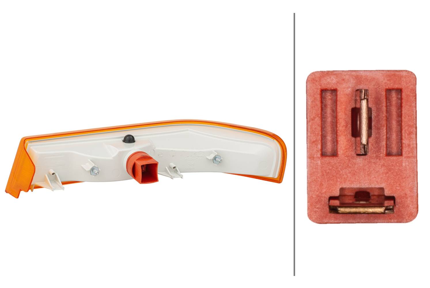 HELLA 2BA 007 775-061 Blinkleuchte - Glühlampe - gelb - rechts - für u.a. MB Vario Bus