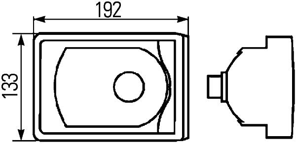 HELLA 2SA 008 805-001 Schlussleuchte - 12/24V - Einbau - Lichtscheibenfarbe: rot - links/rechts