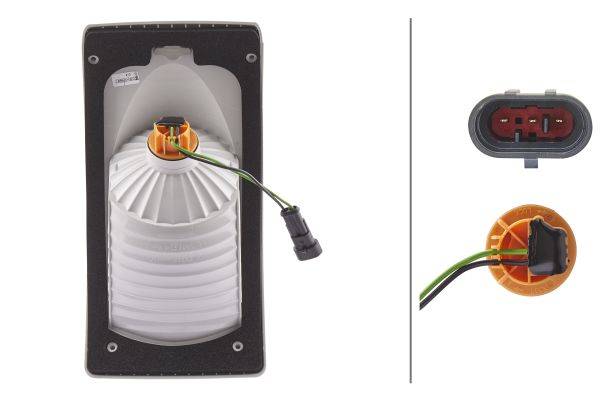 HELLA 2BA 008 805-211 Heckleuchte - 12V - Einbau - Lichtscheibenfarbe: glasklar - Stecker: AMP - lin