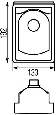 HELLA 2BA 008 805-211 Heckleuchte - 12V - Einbau - Lichtscheibenfarbe: glasklar - Stecker: AMP - lin