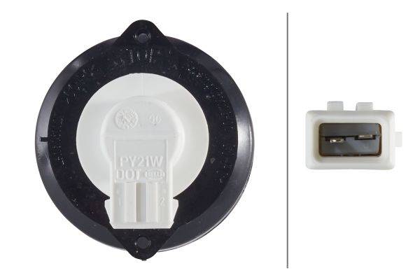 HELLA 2BA 009 001-107 Blinkleuchte - 24V - Einbau - Lichtscheibenfarbe: grau - hinten