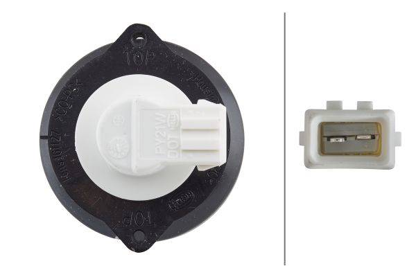 HELLA 2BA 009 001-201 Blinkleuchte - 12V - Einbau - Lichtscheibenfarbe: gelb - vorne