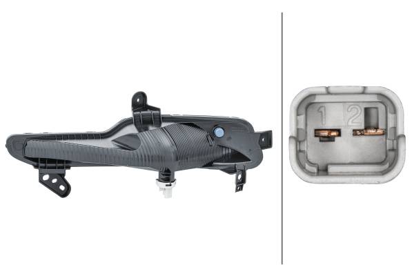 HELLA 2BA 012 349-021 Blinkleuchte - Glühlampe - rechts - für u.a. Renault Fluence (L3_)