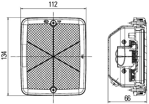 HELLA 2BA 013 236-331 Blinkleuchte - LED - 24V - Einbau - Kabel: 100mm