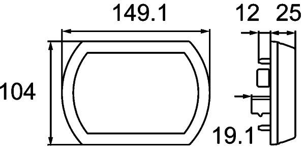 HELLA 2BA 013 330-011 Blinkleuchte - Shapeline Tech - LED - 12/24V - geschraubt - Lichtscheibenfarbe