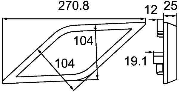 HELLA 2BA 013 331-051 Blinkleuchte - Shapeline Style - LED - 12/24V - geschraubt - Lichtscheibenfarb