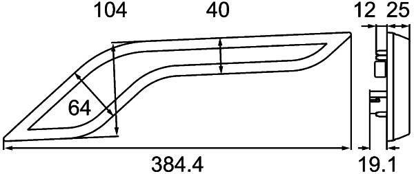 HELLA 2BA 013 333-041 Blinkleuchte - Shapeline Style Wing - LED - 12/24V - geschraubt - Lichtscheibe
