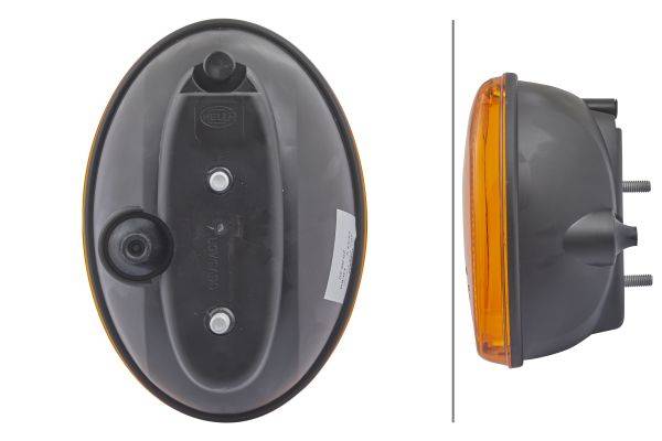 HELLA 2BA 343 130-051 Blinkleuchte - Agroluna - 12/24V - Anbau/Einbau - Lichtscheibenfarbe: gelb - l