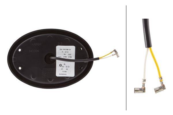 HELLA 2BA 343 390-071 Blinkleuchte - Agroluna - LED - 12/24V - Anbau/Einbau - Kabel: 100mm
