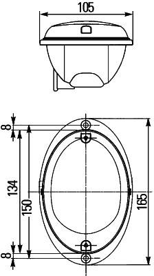HELLA 2SD 343 390-401 Heckleuchte - Agroluna - LED - 12/24V - Anbau - Lichtscheibenfarbe: glasklar -