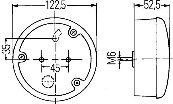 HELLA 2SB 964 169-301 Heckleuchte - LED - 24V - Anbau - Lichtscheibenfarbe: rot - Kabel: 500mm - lin