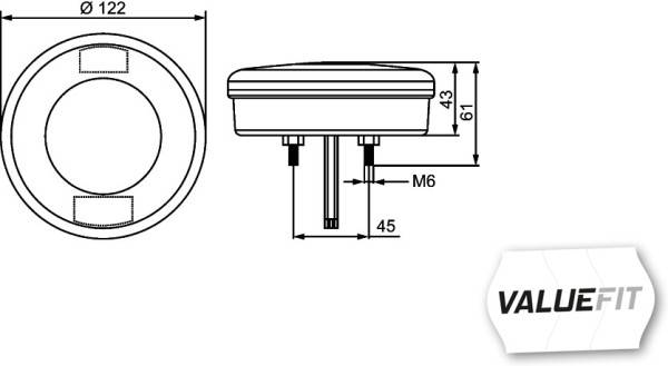 HELLA 2BA 357 027-021 Blinkleuchte - Valuefit - LED - 12/24V - Einbau