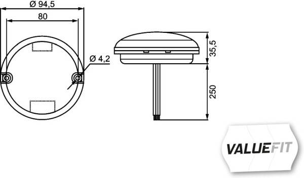 HELLA 2BA 357 028-021 Blinkleuchte - Valuefit - LED - 24/12V - Einbau