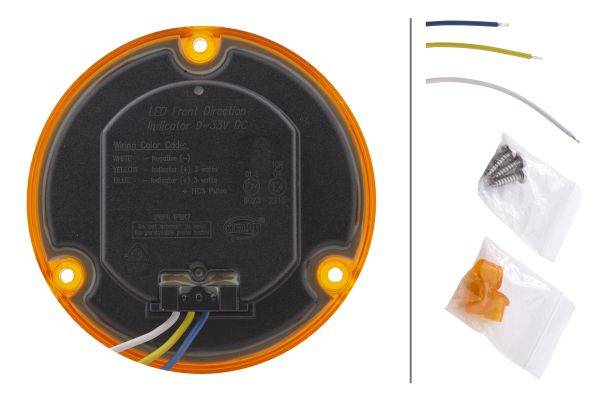 HELLA 2BA 959 932-011 Blinkleuchte - LED - 12/24V - Einbau - Kabel: 200mm