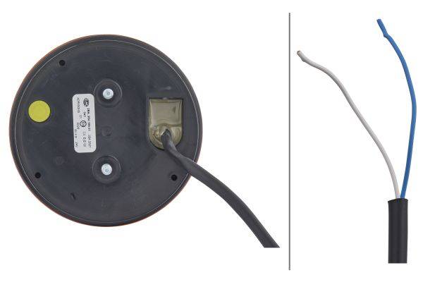 HELLA 2BA 964 169-311 Blinkleuchte - LED - 24V - Anbau - Lichtscheibenfarbe: gelb - Kabel: 500mm - l