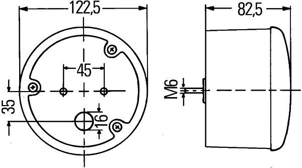 HELLA 2TA 964 169-061 Heckleuchte - 12/24V - Anbau/Einbau - Lichtscheibenfarbe: rot - links/rechts