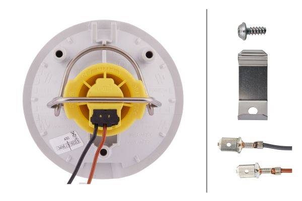 HELLA 2BA 965 039-101 Blinkleuchte - 24V - Einbau - Lichtscheibenfarbe: grau - Kabel: 100mm - hinten