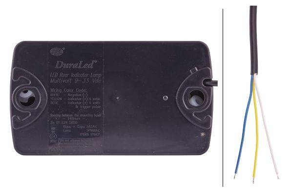 HELLA 2BA 980 607-201 Blinkleuchte - DuraLED - LED - 12/24V - Anbau - Lichtscheibenfarbe: glasklar -