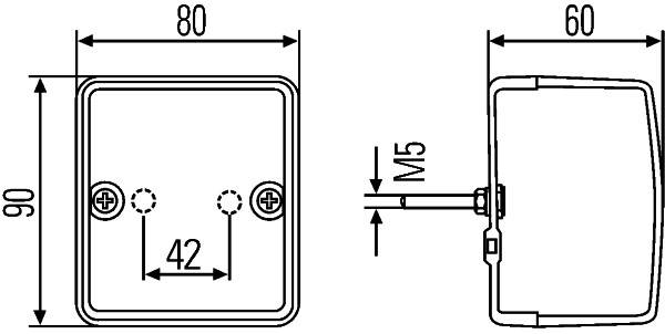 HELLA 2JB 996 012-121 Kofferraumleuchte - 24V - P21W - Anbau - Lichtscheibenfarbe: glasklar - innen