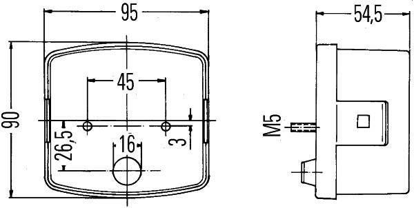 HELLA 2SE 002 776-211 Heckleuchte - links